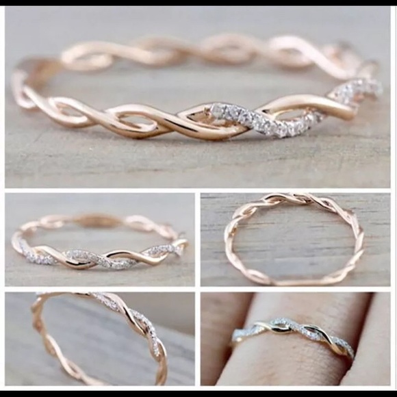 Rose Gold Stack Twisted Ring - Picture 3 of 3